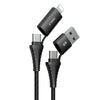 iWalk 60W 4in1 Twister Duo Cable 1M Cable - Black - Tashqila iWalk 60W 4in1 Twister Duo Cable 1M Cable - Black - Tashqila