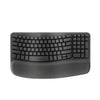 Logitech Wave Bluetooth Ergonomic Keyboard - Graphite - Arb/Eng - Tashqila Logitech Wave Bluetooth Ergonomic Keyboard - Graphite - Arb/Eng - Tashqila