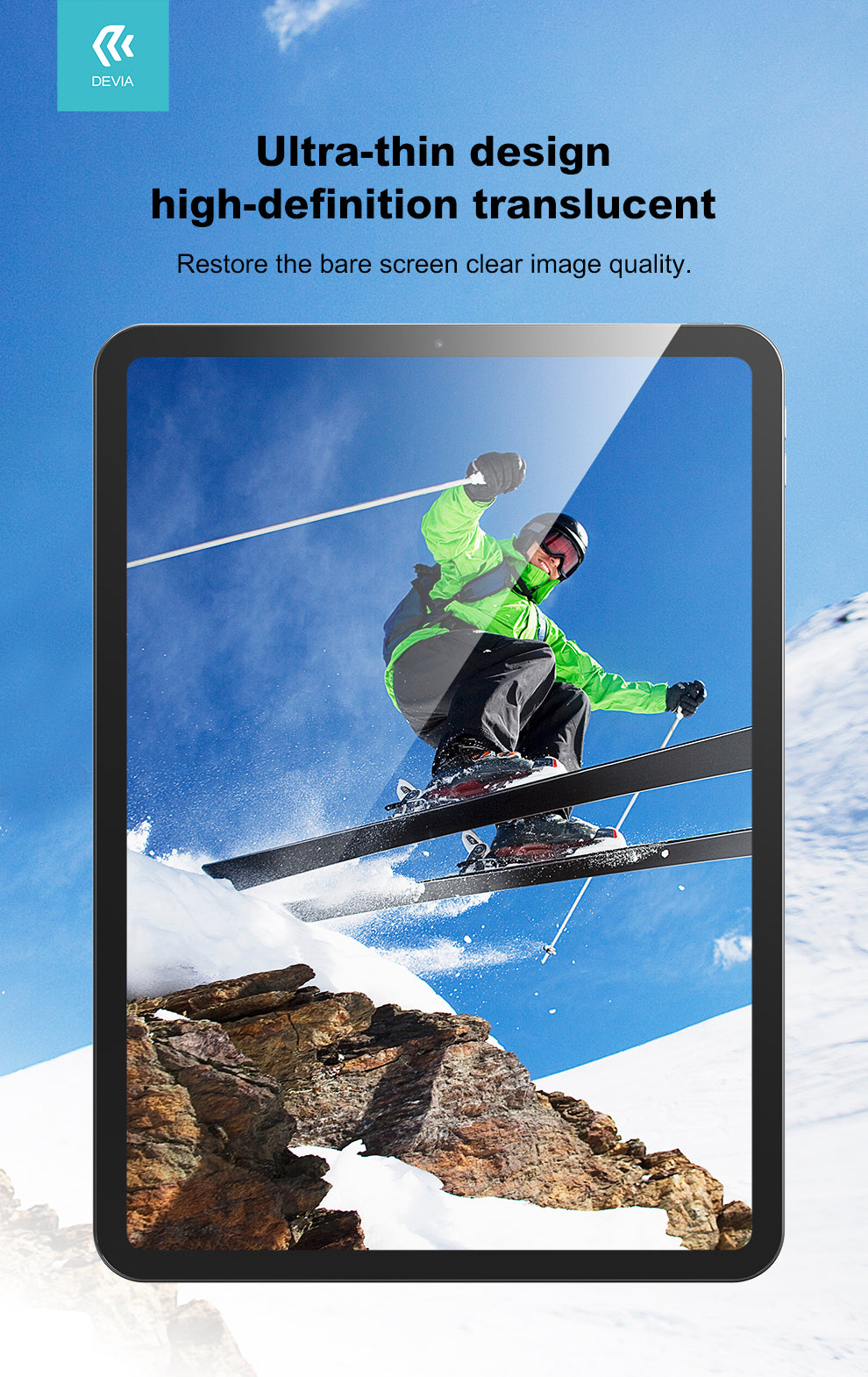 Devia Apple iPad 11(A16) /iPad 10 10.9 Tempered Glass Screen Protector - Clear