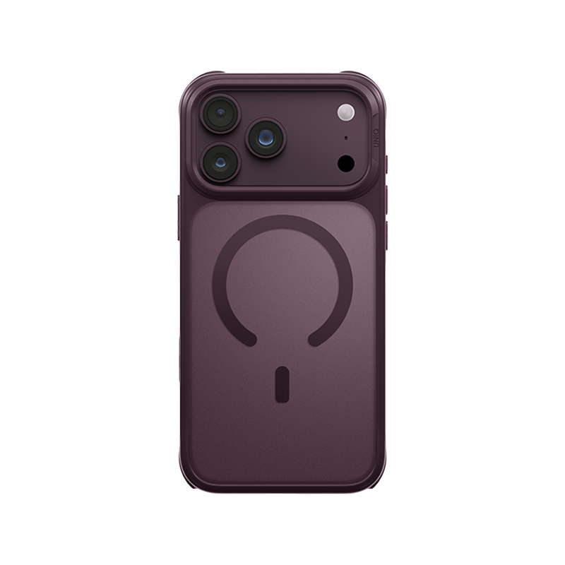 iPhone 18 Pro Max, Uniq Hybrid Veren Magclick Cover, Burgundy Frost