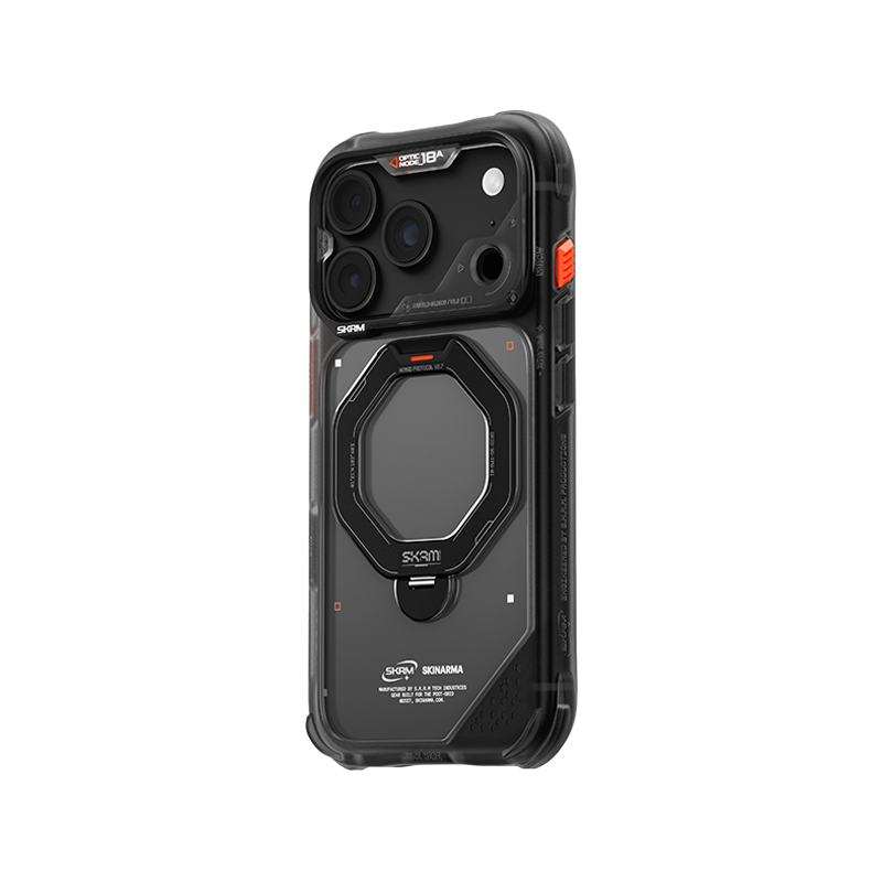 iPhone 18 Pro Max, SkinArma Saturn Kick Stand Cover, Black