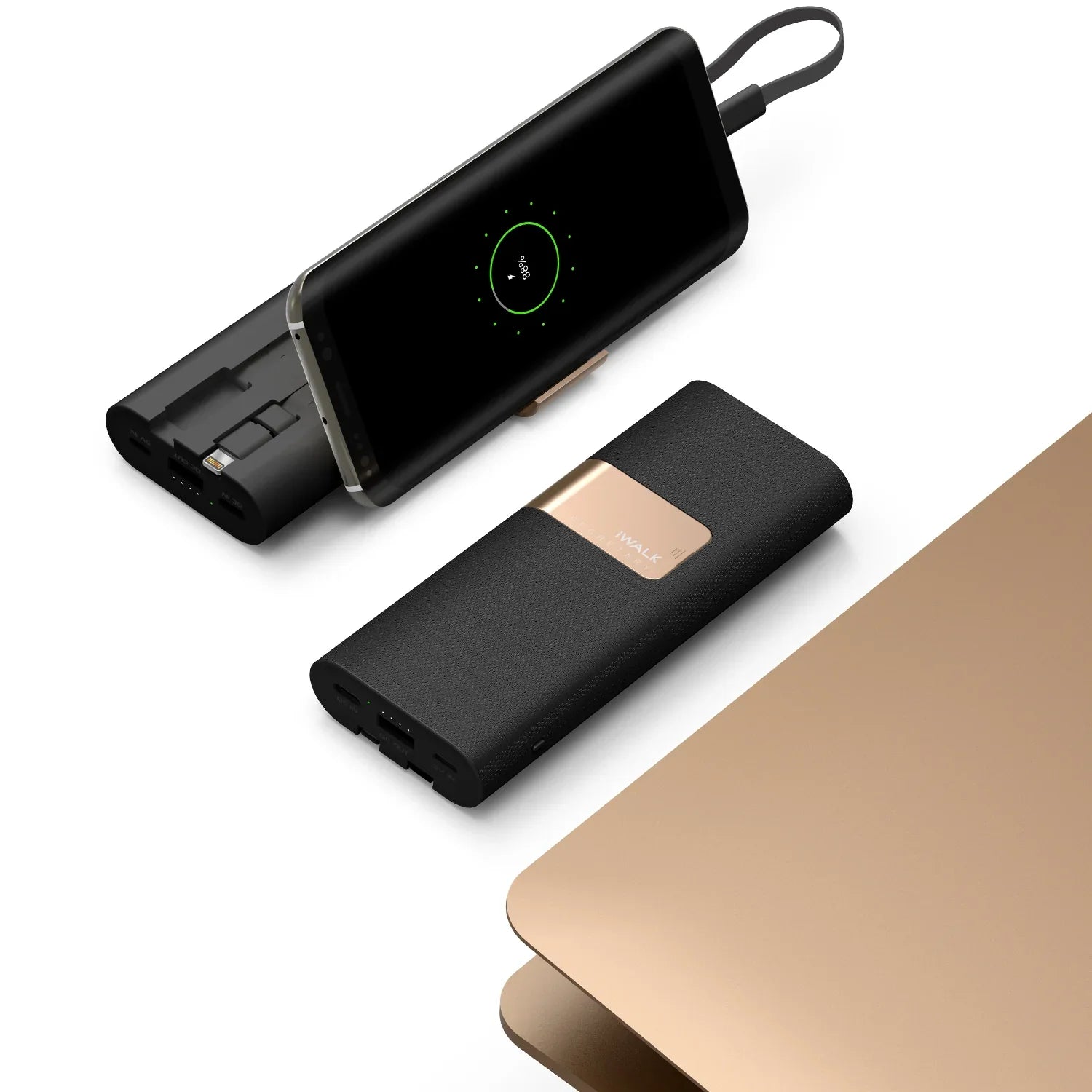 iWalk Secretary Plus 20000mAh Powerbank With Stand - Black - Tashqila