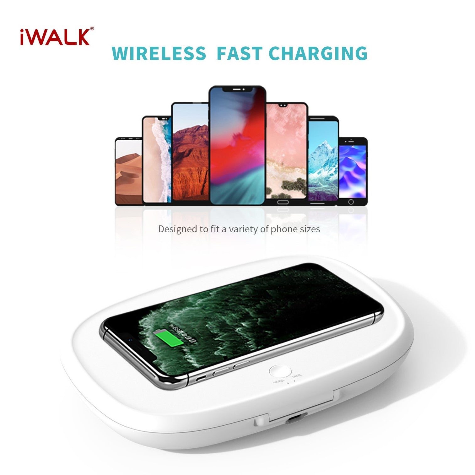 iWalk Capsule Multi-Function Disinfection Box With 10W Wireless Charging - White