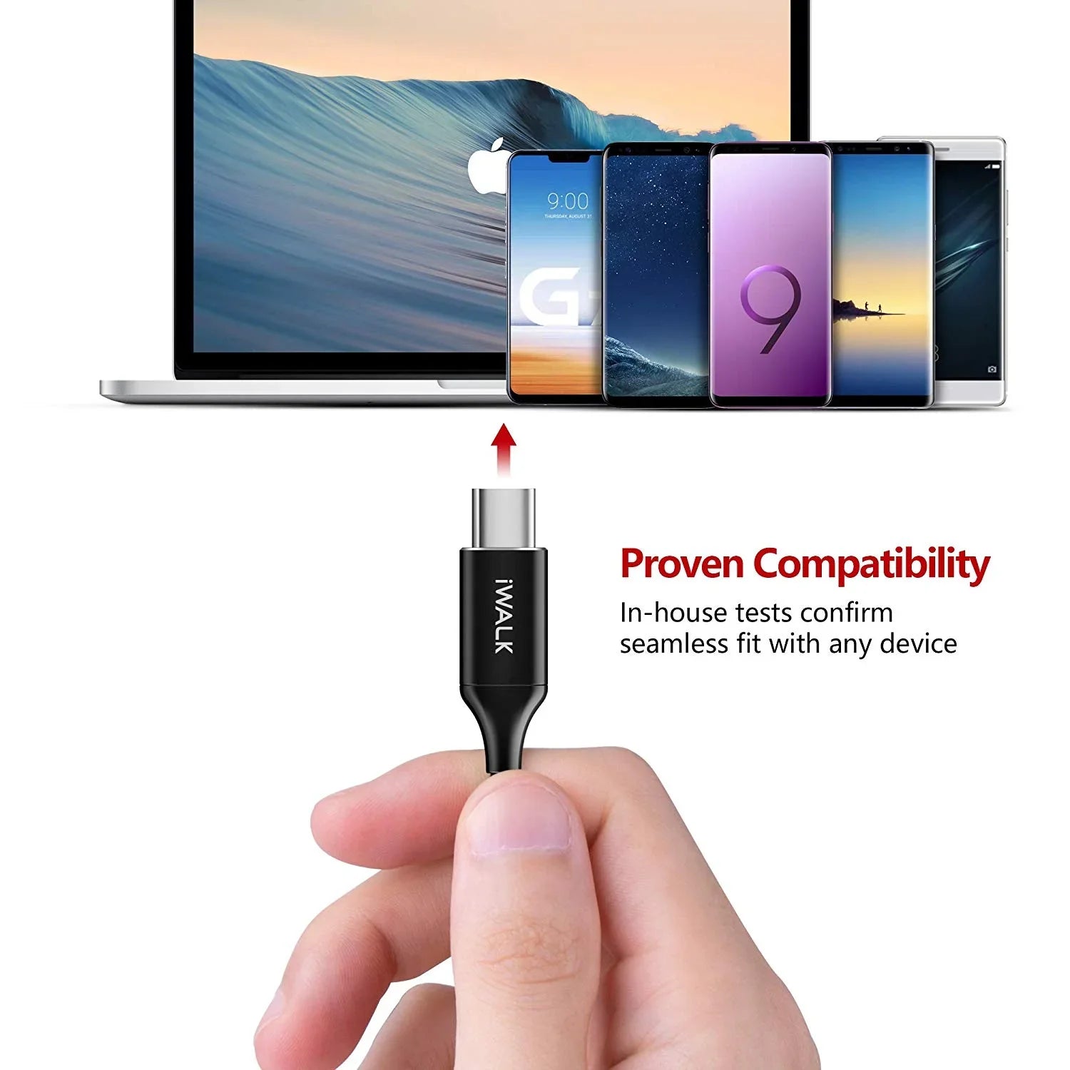 iWalk Type C To Type C Data Cable 1.2 Mtr - Black - Tashqila