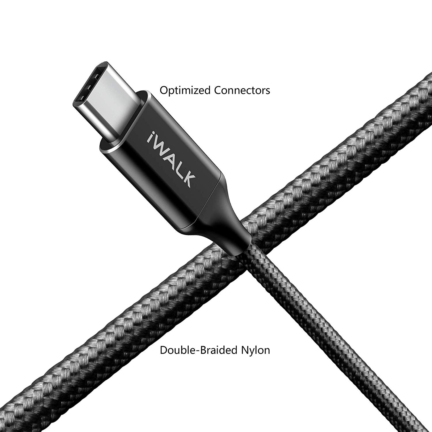 iWalk Type C To Type C Data Cable 1.2 Mtr - Black