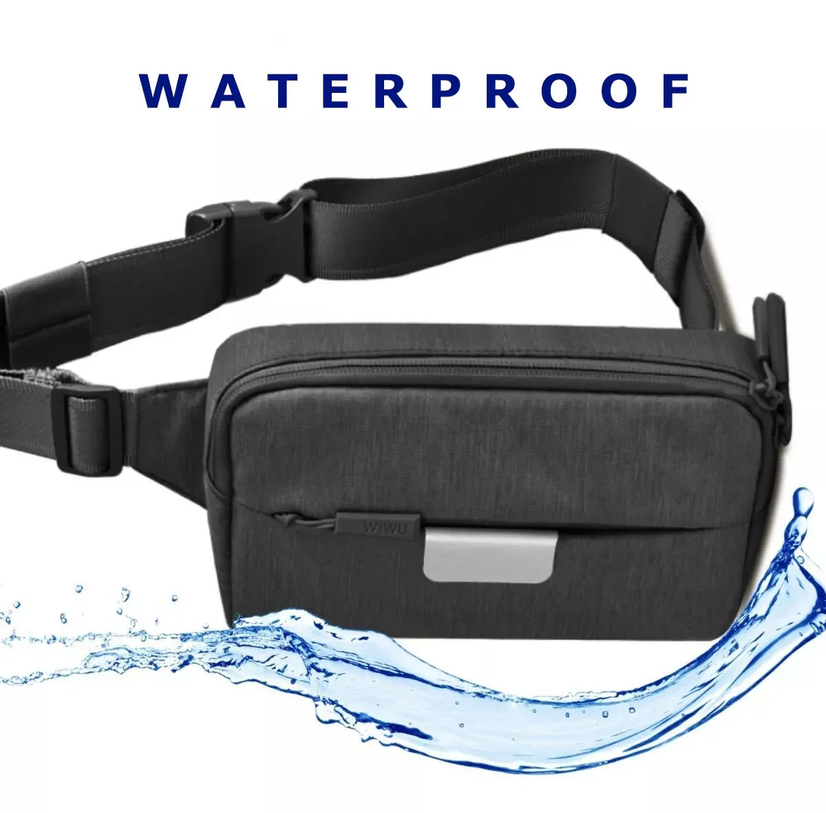 Wiwu Funny Pack Shoulder & Waist Pouch - Gray - Tashqila