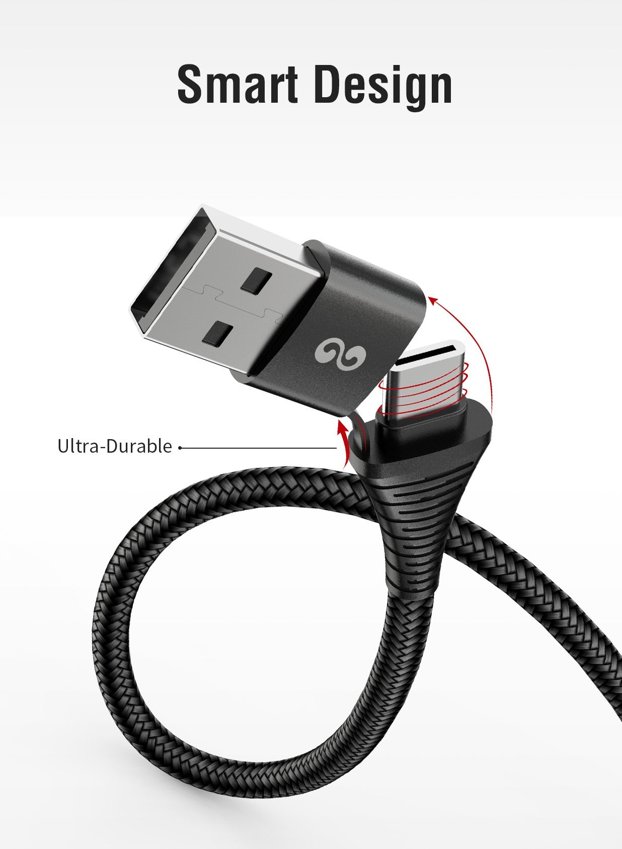 iWalk 60W Twister Duo 4 In 1 Multi Charging Cable PD & QC 3.0 1M Charge And Sync Cable - Black