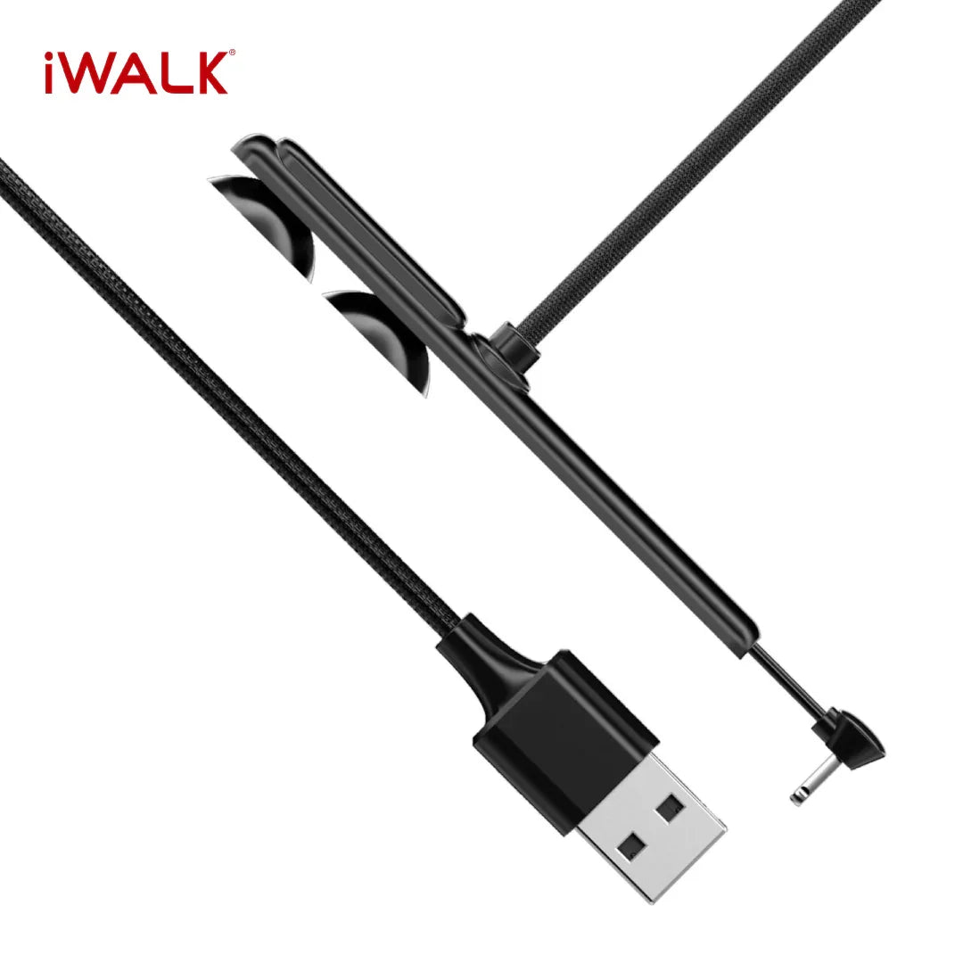 iWalk Crazy Link Gaming Charging Lightning Cable - Black - Tashqila