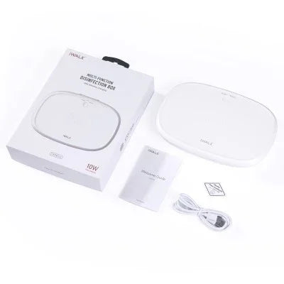 iWalk Capsule Multi-Function Disinfection Box With 10W Wireless Charging - White - Tashqila