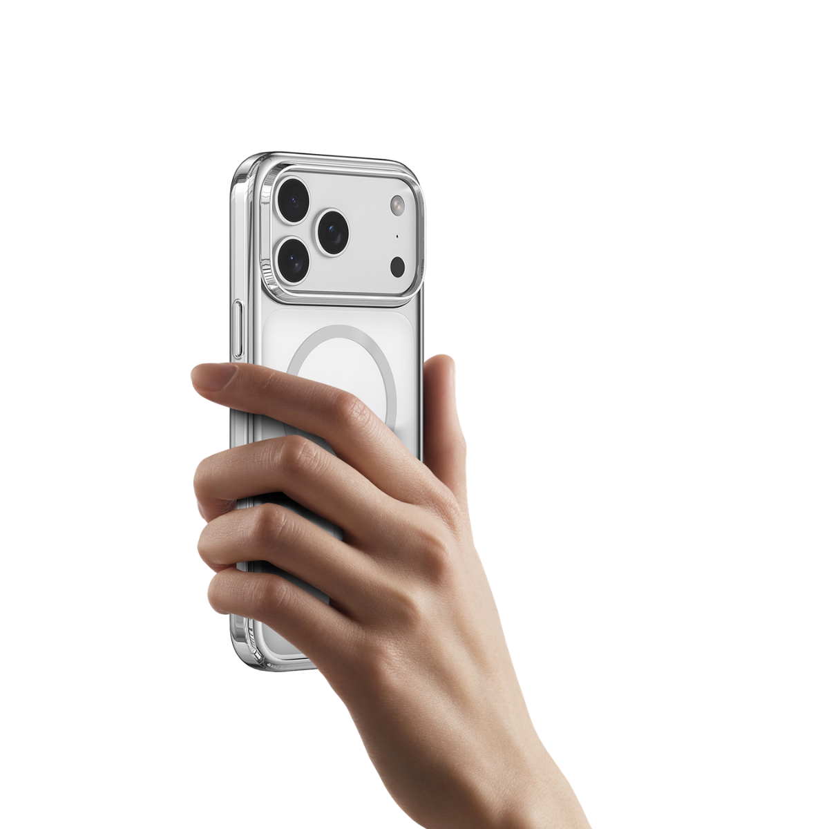 Devia iPhone 18 Pro Glimmer Series Anti-Yellowing Magnetic Case, Silver