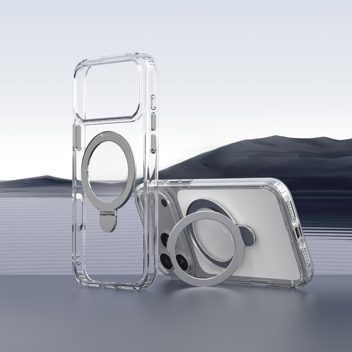 Devia iPhone 18 Pro Max Clean Series Magnetic Stand Case, Clear