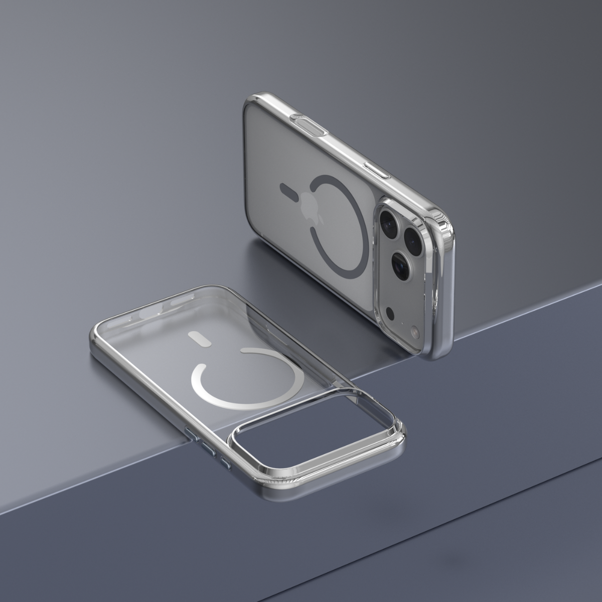 Devia iPhone 18 Pro Max Glimmer Series Anti-Yellowing Magnetic Case, Silver