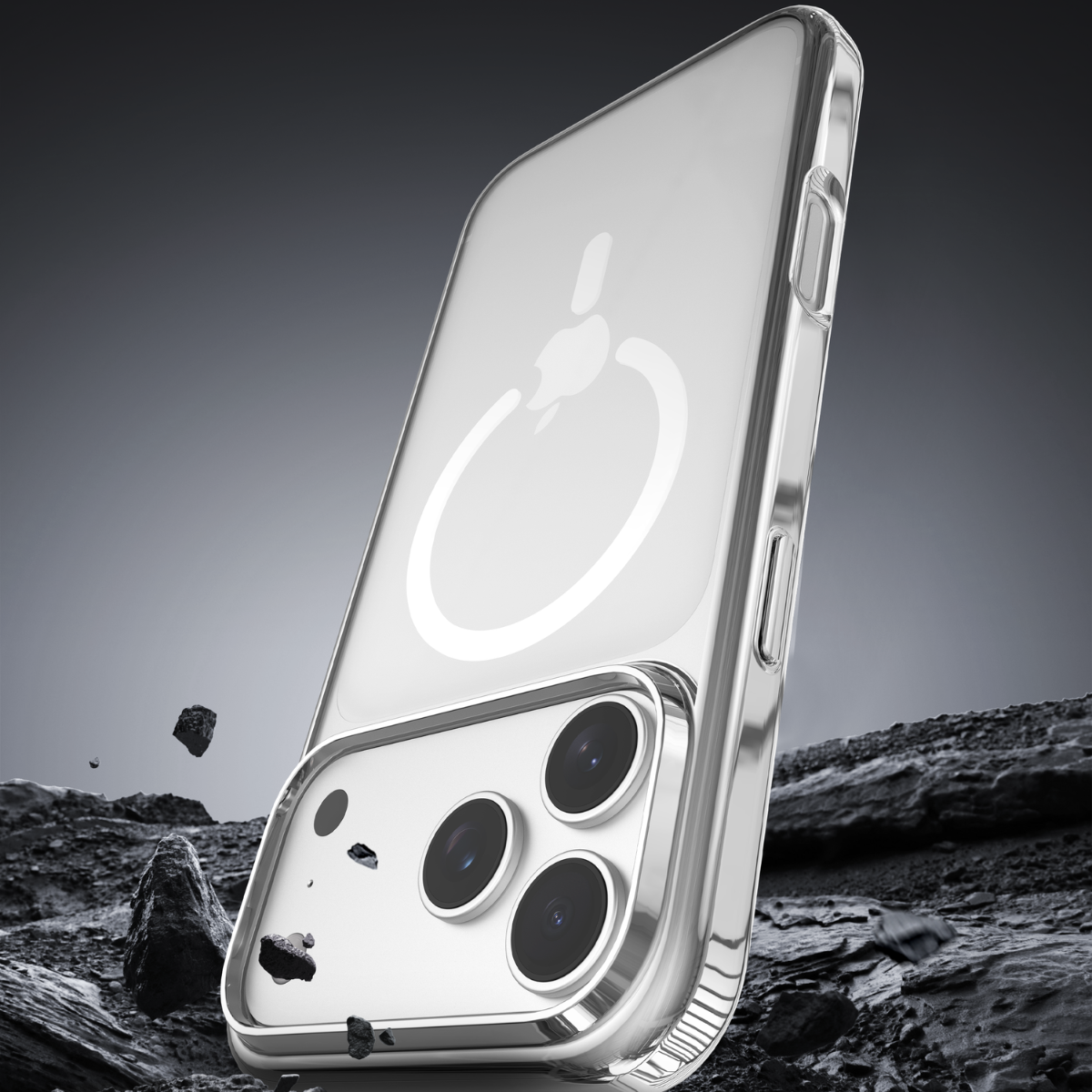 Devia iPhone 18 Pro Max Glimmer Series Anti-Yellowing Magnetic Case, Silver