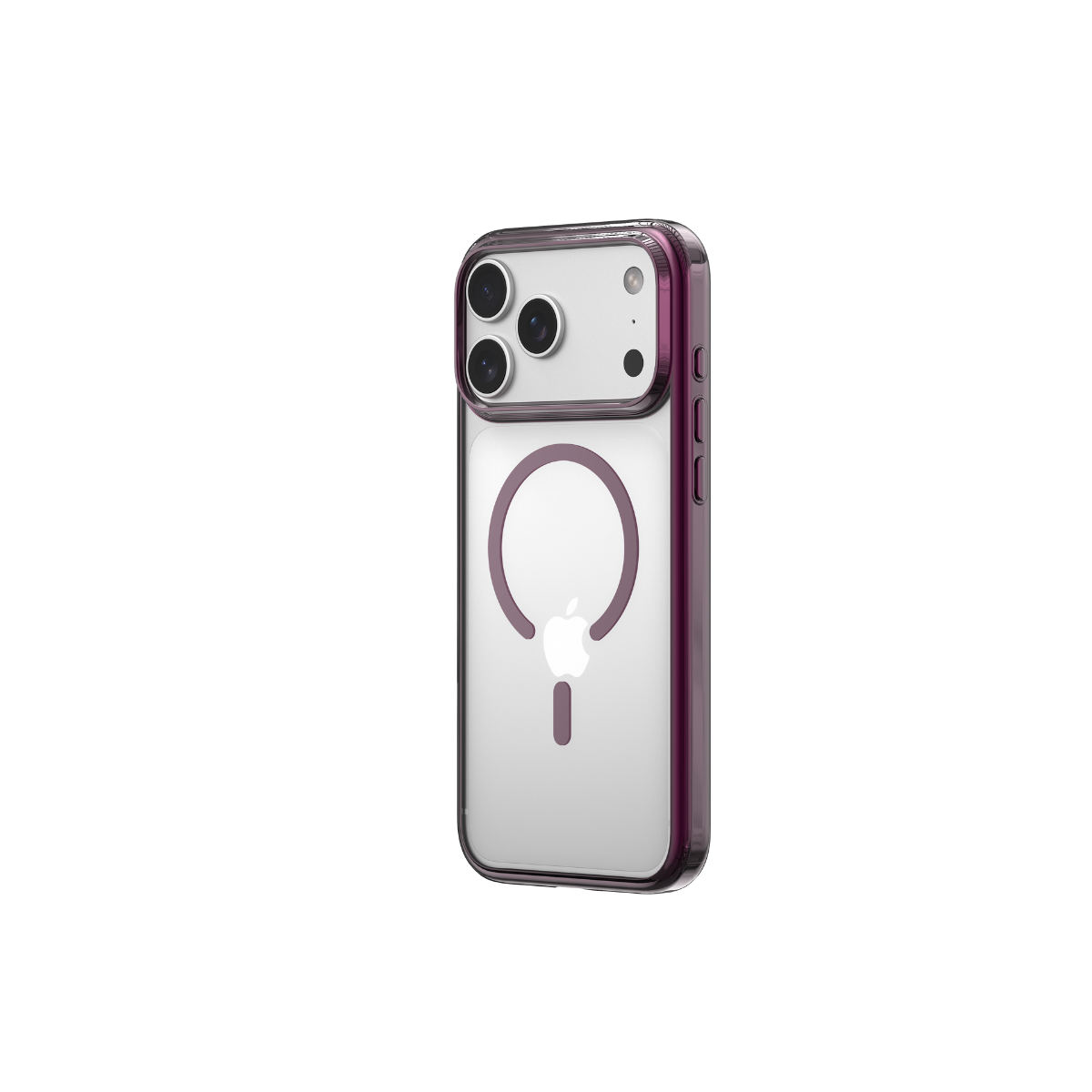 Devia iPhone 18 Pro Max Glimmer Series Anti-Yellowing Magnetic Case, Dark Cherry