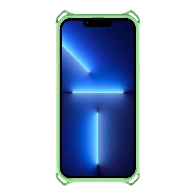 Itskins Hybrid Sling Series Cover For iPhone 13 Pro Max - Light Green And Transparent