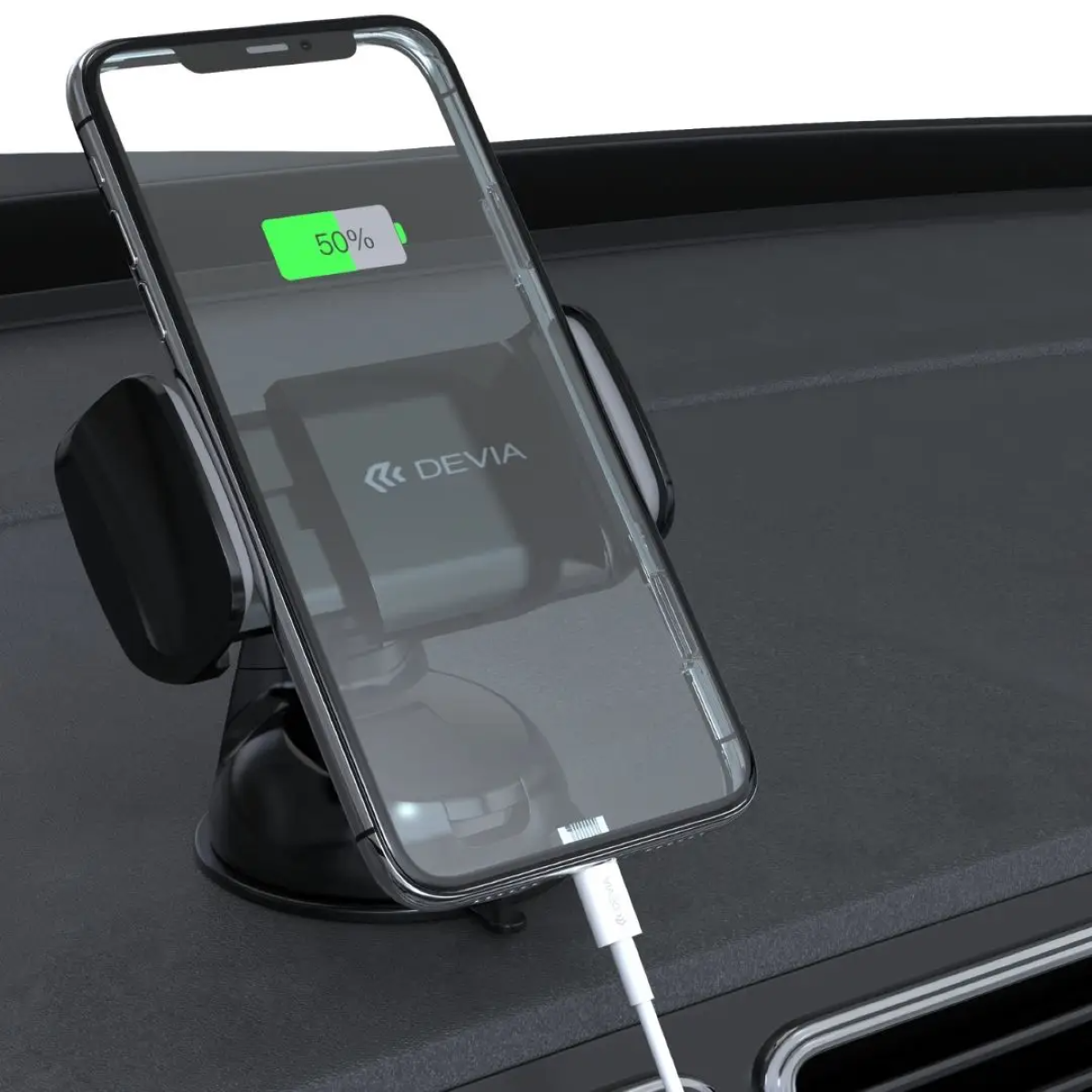 Devia Universal Suction Pad Car Mount V2 - Black