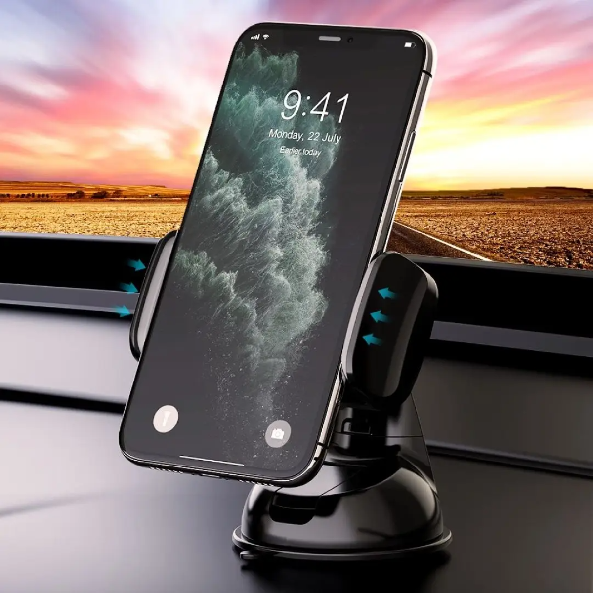 Devia Universal Suction Pad Car Mount V2 - Black