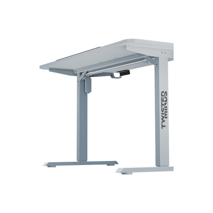 Twisted Minds Paradox Adjustable Gaming Desk, 120*60 cm, 600*600*3mm - White - Tashqila