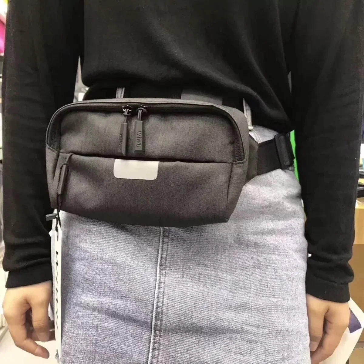 Wiwu Funny Pack Shoulder & Waist Pouch - Gray - Tashqila