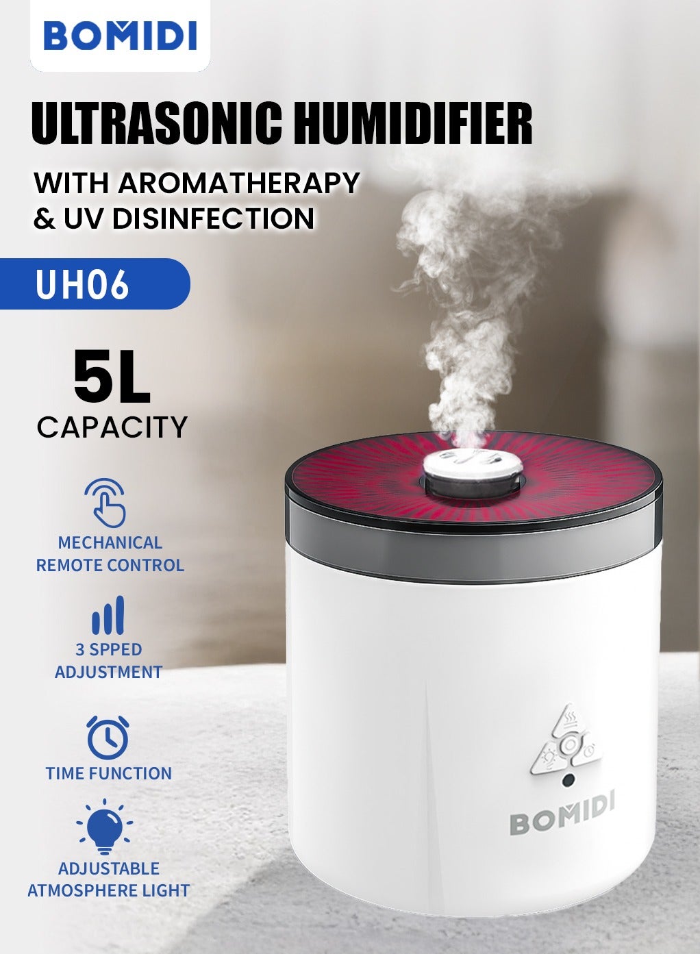 Bomidi Air Humidifier with Remote UH06 White