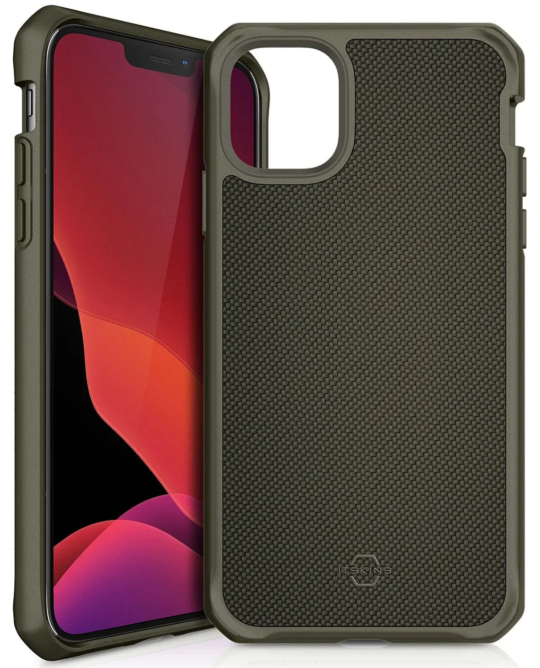 Itskins Hybrid Ballistic iPhone 12 & 12 Pro Magsafe Case -Khaki - Tashqila