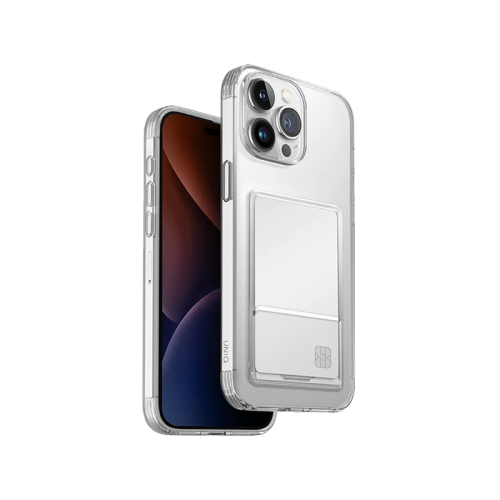 Uniq hybrid Airfender Case for iPhone 15 Pro - Nude Transparent