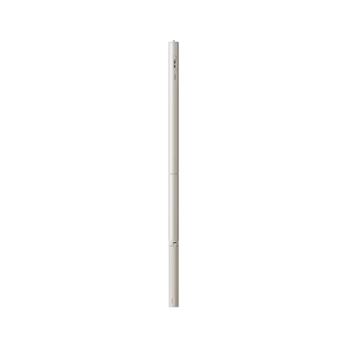 A slim, minimalist white electronic device with a segmented cylindrical design, shown vertically against a solid white background.