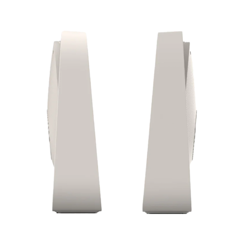 White portable Ximi projector device side images on a white background