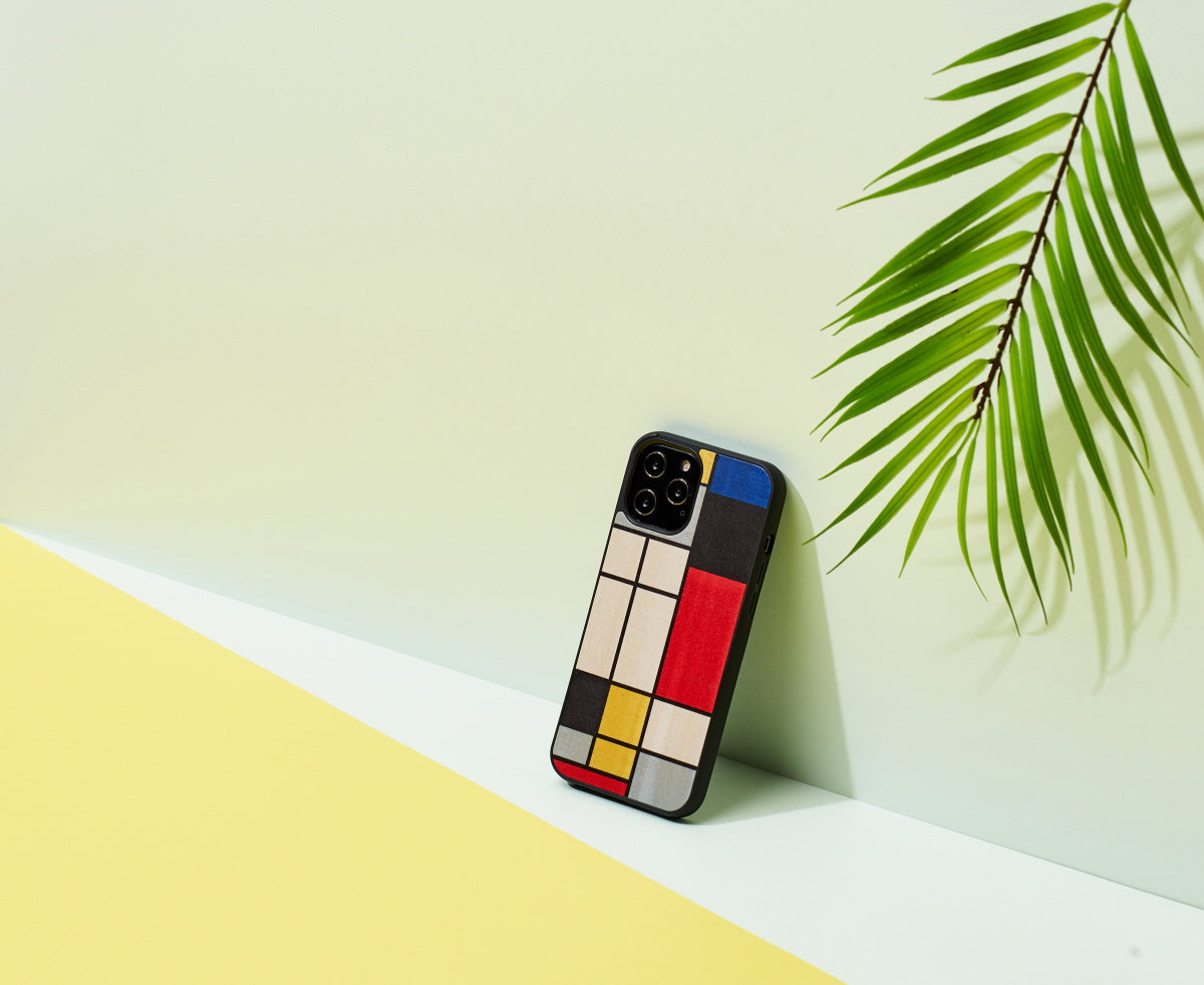 Man & Wood Case For iPhone 12 Pro Max - Mondrian Wood