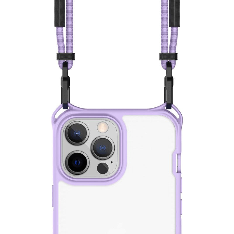 Itskins Hybrid Sling Series Cover For iPhone 13 Pro Max - Light Purple And Transparent