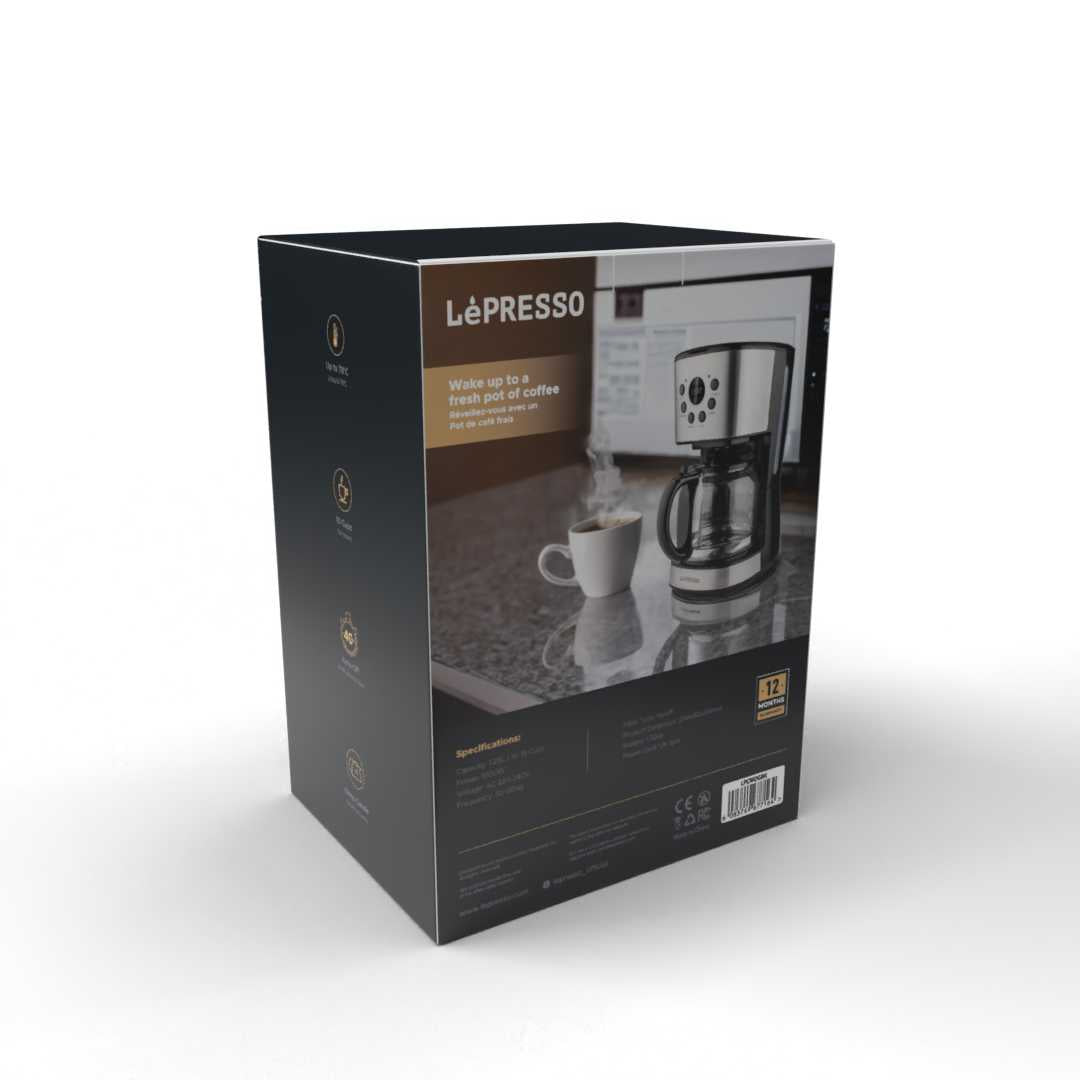 LePresso Digital Drip Coffee Machine with Smart Functions 1.5L 900W