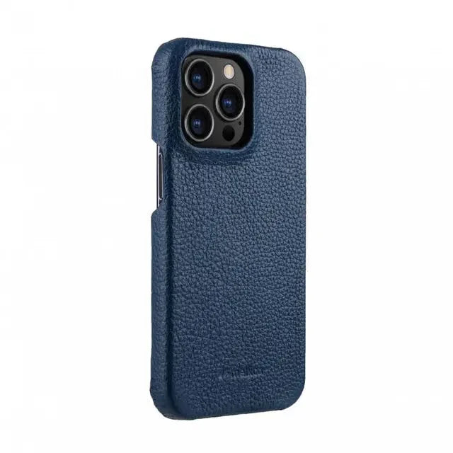 Melkco iPhone 13 Pro Premium Leather Cover - Dark Blue - Tashqila