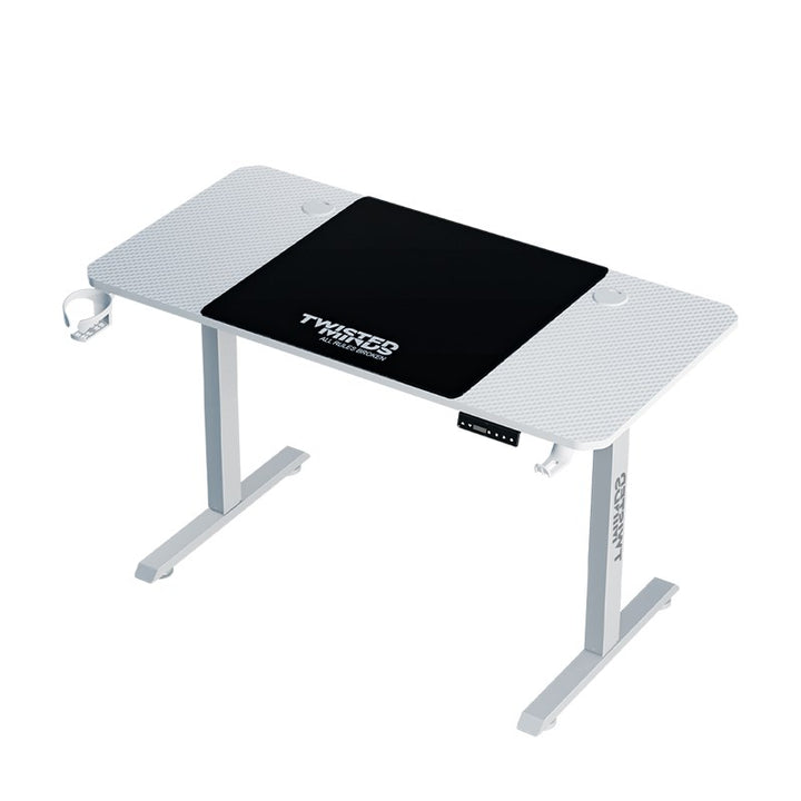 Twisted Minds Paradox Adjustable Gaming Desk, 120*60 cm, 600*600*3mm - White - Tashqila