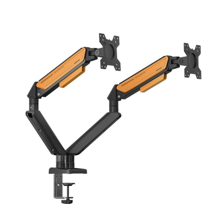 Andaseat Stealth II Duo A6D-2S Ergonomic Monitor Arm - Black & Orange - Tashqila
