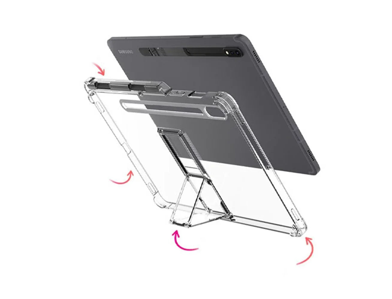 Araree Flexield Sp Case For Samsung Tab S8 Plus/S7 Plus - Clear - Tashqila