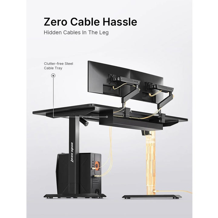 AndaSeat Xtreme Series Gaming Desk, Size (120*75 cm) - Black - Tashqila
