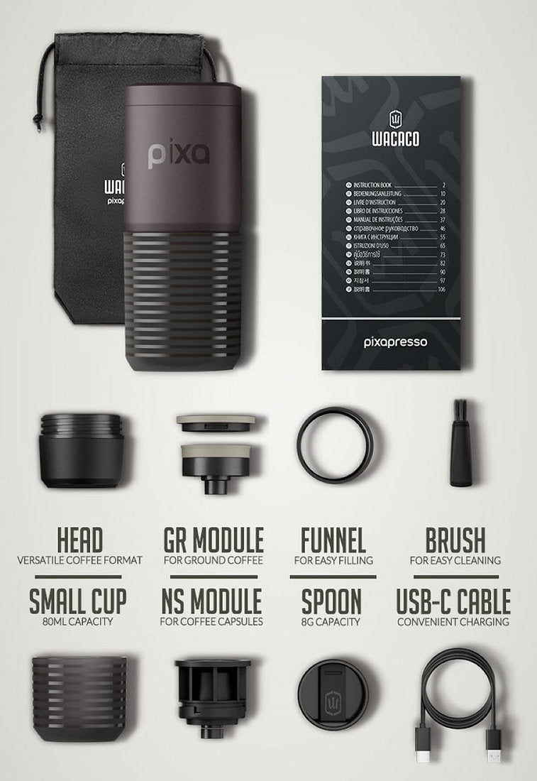 Wacaco Pixapresso Electric Portable Espresso Machine