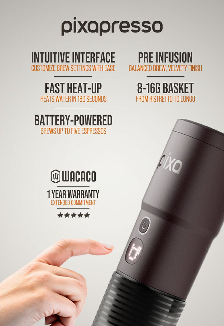 Wacaco Pixapresso Electric Portable Espresso Machine