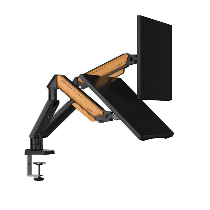 Andaseat Stealth II Duo A6D-2S Ergonomic Monitor Arm - Black & Orange - Tashqila
