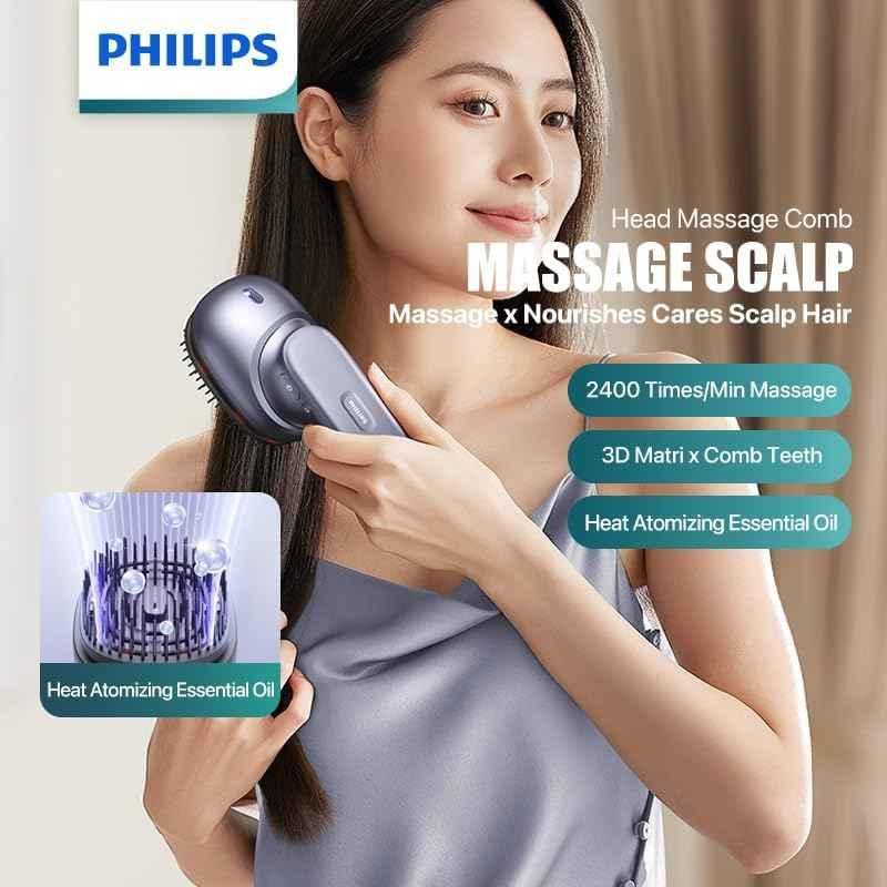 Philips Head Massage Comb PPM1511 Dark Blue