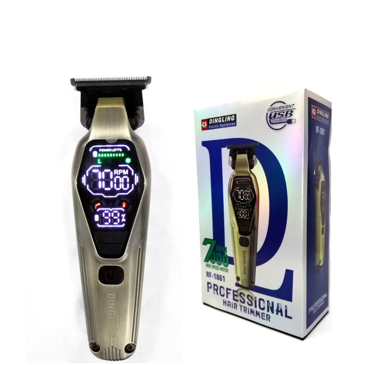 ماكينة تشذيب الشعر واللحية الاحترافية Dingling RF-1992