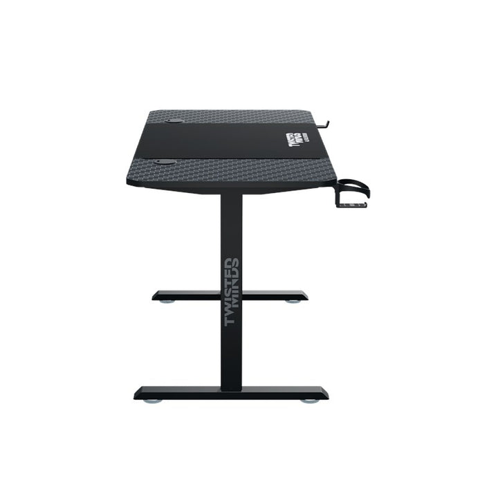 Twisted Minds Paradox Adjustable Gaming Desk, 120*60 cm, 600*600*3mm - Black - Tashqila