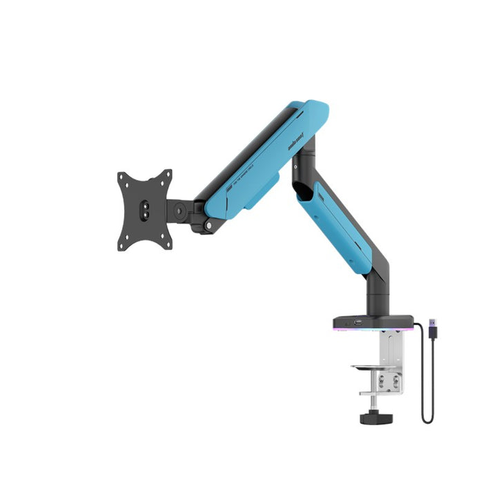 Andaseat Stealth Pro II RGB A9X Monitor Arm - Black & Blue - Tashqila