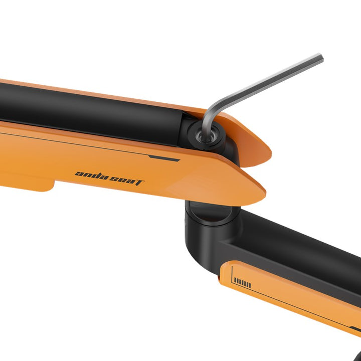 Andaseat Stealth Pro II RGB A9X Single Monitor Arm RGB - Black & Orange - Tashqila