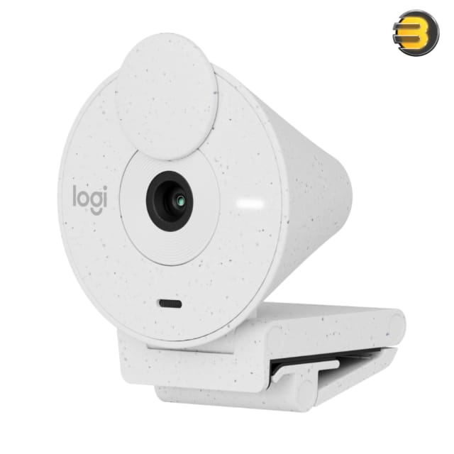 Logitech Brio 300 1080p USB-C Webcam with Privacy Shutter - Off White