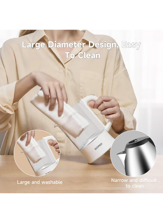 Bomidi 500ml Electric Travel Kettle for Tea & Coffee White