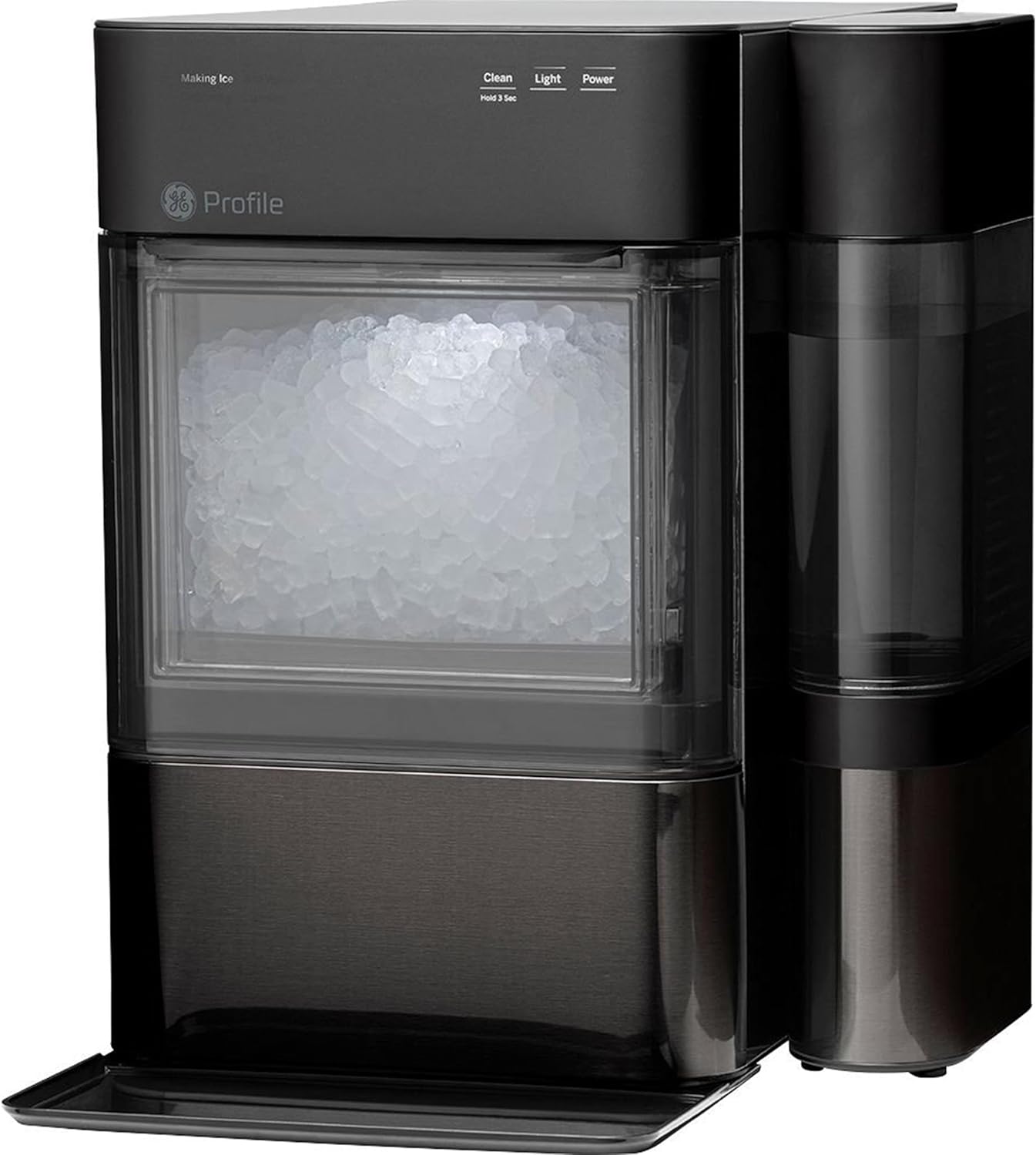 General Electric GE Ice Maker with Side Tank Black