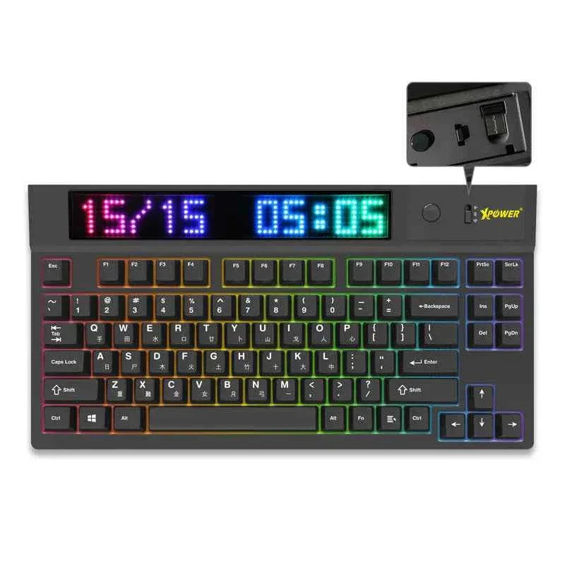 Xpower Quaoar Tri-Mode Hot Swap Axis Mechanical Keyboard With Led Dot Matrix Screen