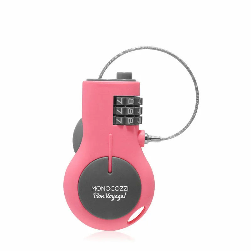 Monocozzi Bon Voyage Retractable Luggage Lock - Pink