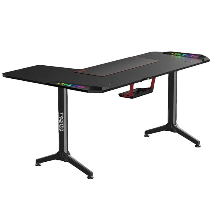 Twisted Minds Warrior L-Shaped RGB Gaming Desk (Right) Black (160*100*75cm)